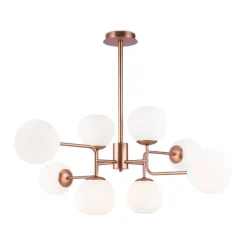 Deckenleuchten|Badezimmer Lampe*Maytoni Deckenlampe Metall Glas E14 96 cm breit in Messing Weiß