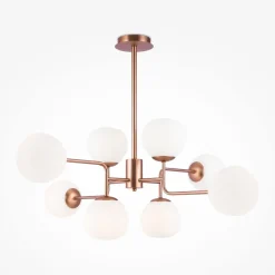 Deckenleuchten|Badezimmer Lampe*Maytoni Deckenlampe Metall Glas E14 96 cm breit in Messing Weiß