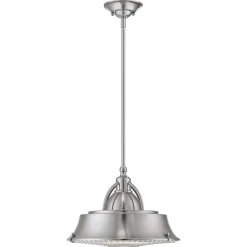 Deckenleuchten|Flurlampen*Elstead Deckenlampe Metall Glas in Nickel Industrie Design E27