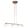 Deckenleuchten|Badezimmer Lampe*Steinhauer Deckenlampe Metall Glas in Bronze Creme inkl. G9 4-flmg