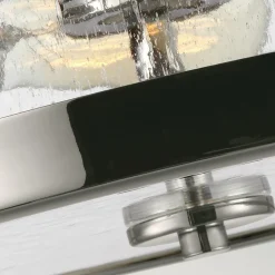 Deckenleuchten|Flurlampen*Elstead Deckenlampe Metall Glas in Nickel rund innen FLOR