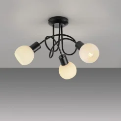 Just Light Deckenlampe Metall Glas L:38 cm inkl E14 dekorativ< Deckenleuchten|Flurlampen