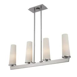 Deckenleuchten|Moderne Lampen*Elstead Deckenlampe Metall Glas Modern in Nickel Weiß LEDIBEL