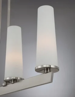 Deckenleuchten|Moderne Lampen*Elstead Deckenlampe Metall Glas Modern in Nickel Weiß LEDIBEL