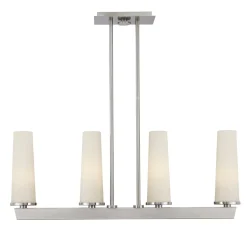 Deckenleuchten|Moderne Lampen*Elstead Deckenlampe Metall Glas Modern in Nickel Weiß LEDIBEL