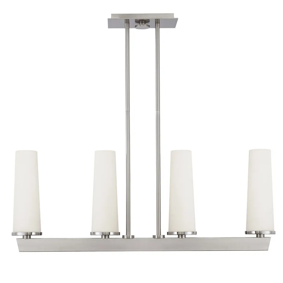 Deckenleuchten|Moderne Lampen*Elstead Deckenlampe Metall Glas Modern in Nickel Weiß LEDIBEL