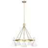 Elstead Deckenlampe Metall in Weiß Messing Ø81cm Retro< Deckenleuchten|Retro Lampen
