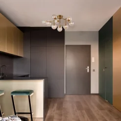 Deckenleuchten|Flurlampen*Maytoni Deckenlampe Metall Rauchglas G9 60 cm breit Kugelschirm