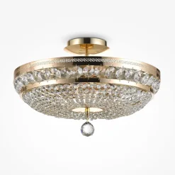 Maytoni Deckenlampe Metall rund Ø 43,5 cm in Gold antik E14< Deckenleuchten|Flurlampen
