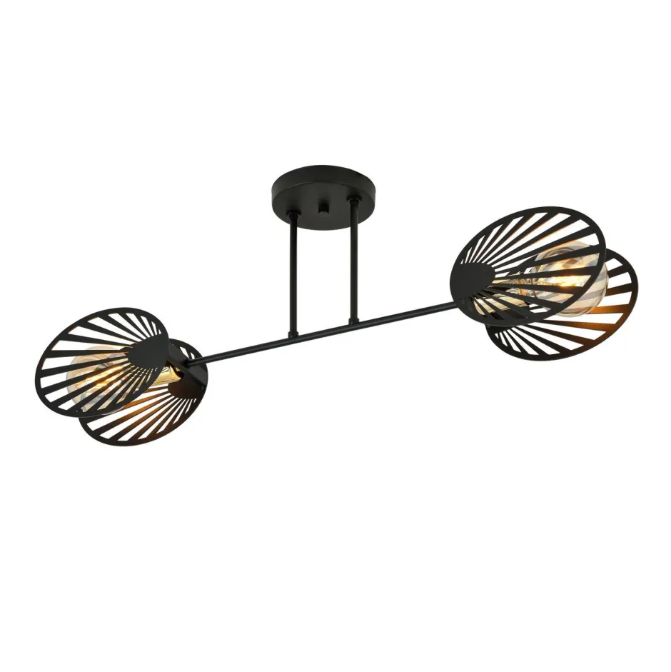 Emibig Deckenlampe Metall Schwarz 86 cm lang Modern CADMUS< Deckenleuchten|Moderne Lampen