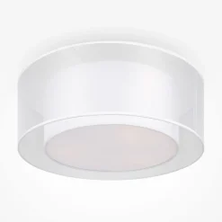 Maytoni Deckenlampe Metall Stoff E27 rund D: 52 cm Weiß Modern< Deckenleuchten|Flurlampen