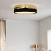 TK Lighting Deckenlampe Metall Stoff rund Ø 60 cm Schwarz Gold< Stofflampen|Moderne Lampen