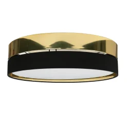 TK Lighting Deckenlampe Metall Stoff rund Ø 60 cm Schwarz Gold< Stofflampen|Moderne Lampen