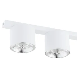 Emibig Deckenlampe Metall Weiß 90 cm lang 4-flammig GU10 AR111< Deckenleuchten|Bürolampen