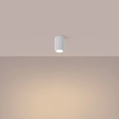 Flurlampen|Wohnzimmerlampen*Sollux Deckenlampe Modern klein H: 10 cm Ø 6,5 cm Weiß Aufputz