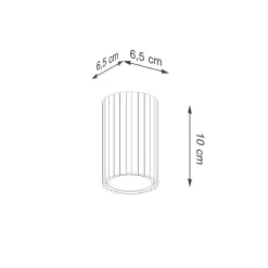 Flurlampen|Wohnzimmerlampen*Sollux Deckenlampe Modern klein H: 10 cm Ø 6,5 cm Weiß Aufputz