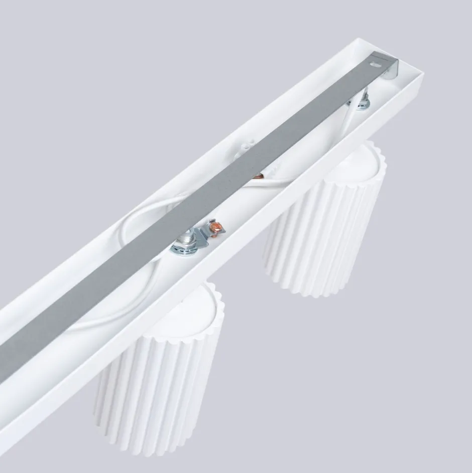 Flurlampen|Wohnzimmerlampen*Sollux Deckenlampe Modern Weiß 117 cm schwenkbar 6x GU10 Aluminium