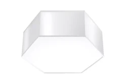 Wohnzimmerlampen|Moderne Lampen*Sollux Deckenlampe Modern Weiß flach blendarm 2x E27