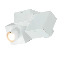 Deckenleuchten|Flurlampen*Emibig Deckenlampe Quader Design Weiß Metall 2x GU10