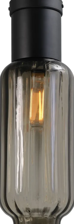 Deckenleuchten|Glaslampen*Masterlight Deckenlampe Rauchglas Metall E27 Ø 15 cm ELYA