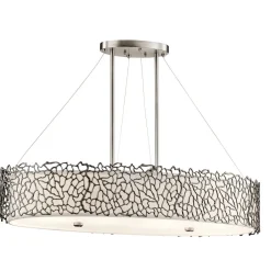Deckenleuchten|Schlafzimmer Lampen*Elstead Deckenlampe RINA in Zinn Weiß B:86cm kürzbar Lampe