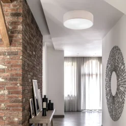 Lamkur Deckenlampe rund Ø 45 cm für 2x E27 Stoff blendarm Modern< Deckenleuchten|Flurlampen