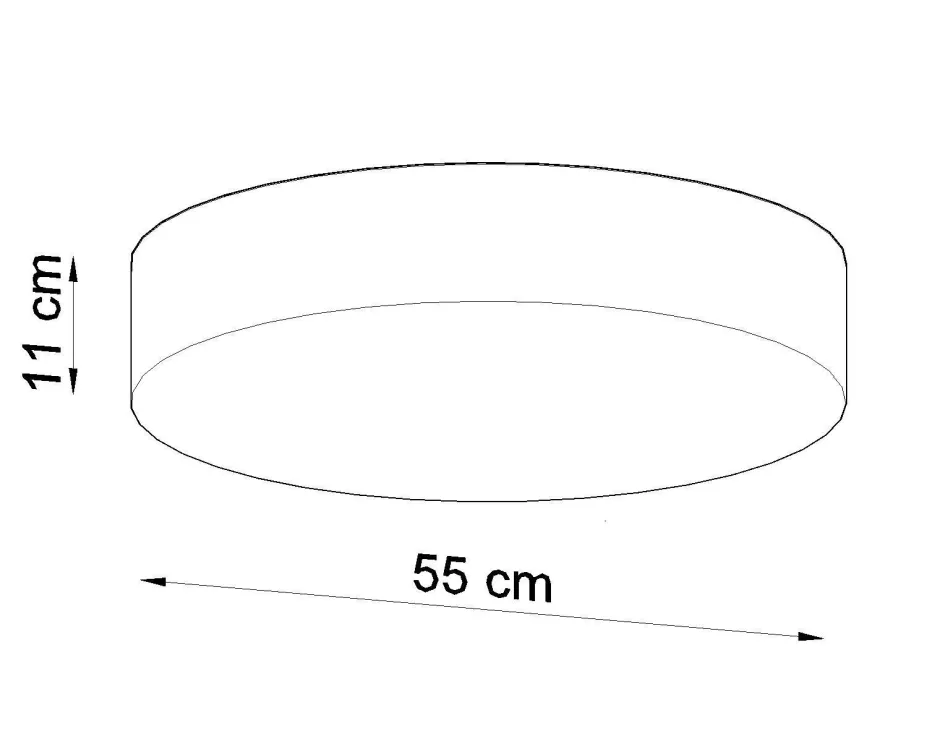 Deckenleuchten|Flurlampen*Sollux Deckenlampe rund Ø 55 cm Grau 4x E27 blendarm ATISS