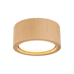 TK Lighting Deckenlampe rund Ø 9,5 cm H: 4,5 cm Aufputz GX53 Holz< Metall Lampen|Holzlampen