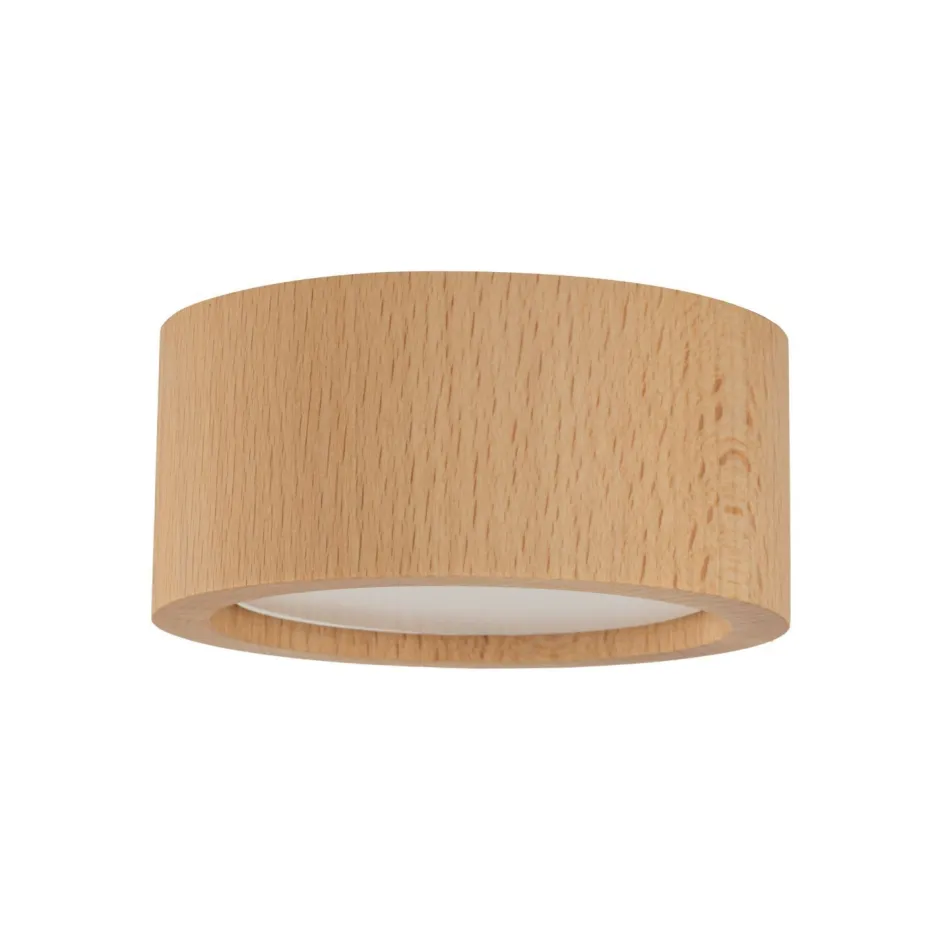 TK Lighting Deckenlampe rund Ø 9,5 cm H: 4,5 cm Aufputz GX53 Holz< Metall Lampen|Holzlampen