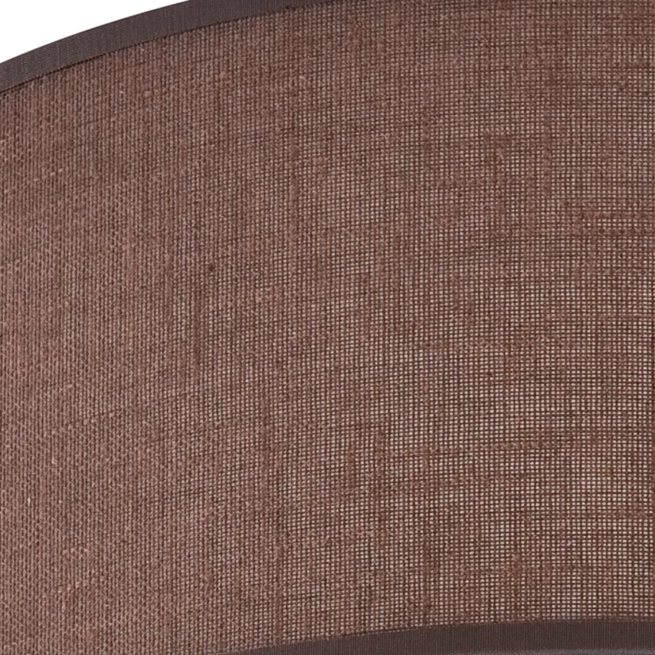 Deckenleuchten|Flurlampen*Lamkur Deckenlampe rund Ø 35 cm Modern Stoff blendarm Braun für E27