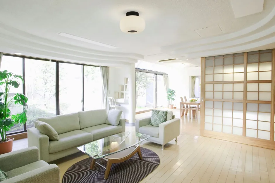 Searchlight Deckenlampe rund Ø 24 cm Schwarz Weiß Glas Metall E27< Deckenleuchten|Flurlampen