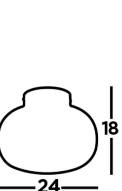 Searchlight Deckenlampe rund Ø 24 cm Schwarz Weiß Glas Metall E27< Deckenleuchten|Flurlampen