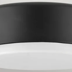 Elstead Deckenlampe rund Ø 30,5 cm Schwarz Weiß Metall Glas 2x E27< Deckenleuchten|Flurlampen