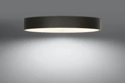 Sollux Deckenlampe rund Ø 100 cm Schwarz blendarm 6x E27 ZIROLI< Wohnzimmerlampen|Stofflampen