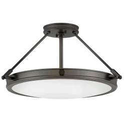 Elstead Deckenlampe rund Ø 55,8 cm Schwarz Weiß 4x E14 Metall Glas< Deckenleuchten|Flurlampen