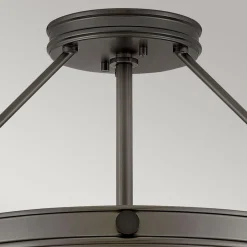 Elstead Deckenlampe rund Ø 55,8 cm Schwarz Weiß 4x E14 Metall Glas< Deckenleuchten|Flurlampen