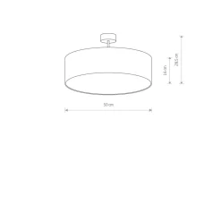 Nowodvorski Deckenlampe rund Ø 50 cm Stoff Schirm 3x E27 blendarm< Deckenleuchten|Flurlampen
