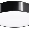 Sollux Deckenlampe rund flach Ø 55 cm blendarm 4x E27 Schwarz< Deckenleuchten|Flurlampen
