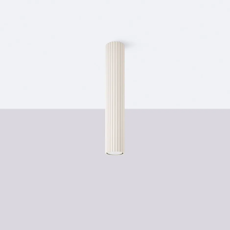 Wohnzimmerlampen|Küchenlampen*Sollux Deckenlampe schmal Ø 6,5 cm H: 40 cm in Creme Modern