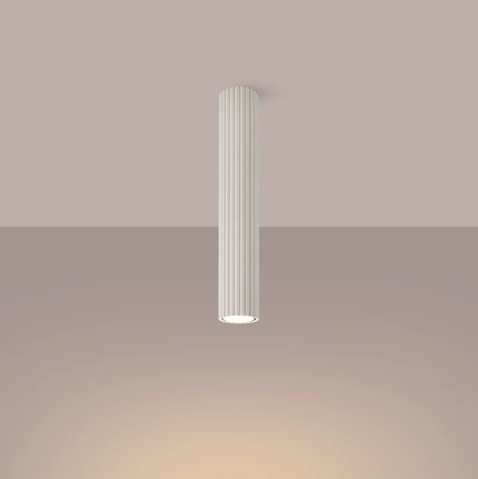 Wohnzimmerlampen|Küchenlampen*Sollux Deckenlampe schmal Ø 6,5 cm H: 40 cm in Creme Modern