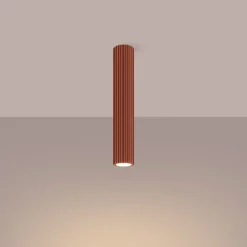 Sollux Deckenlampe schmal Ø 6,5 cm H: 40 cm Rot Modern Aluminium< Wohnzimmerlampen|Küchenlampen