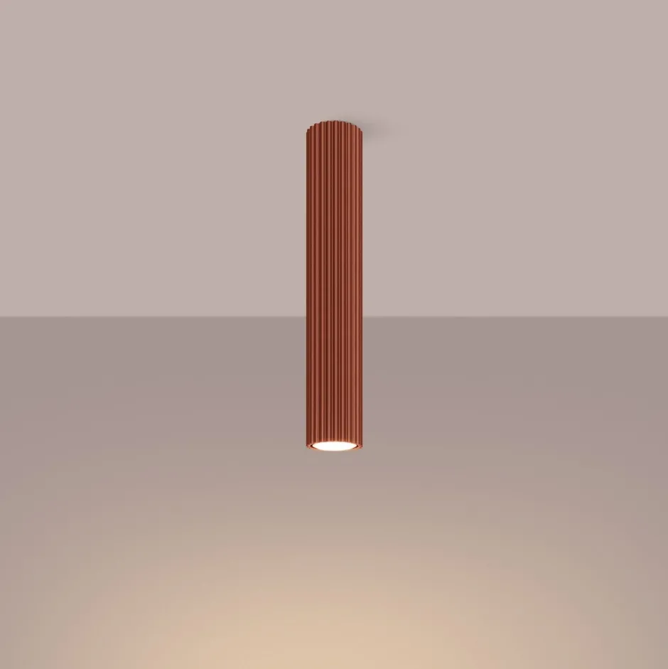 Sollux Deckenlampe schmal Ø 6,5 cm H: 40 cm Rot Modern Aluminium< Wohnzimmerlampen|Küchenlampen