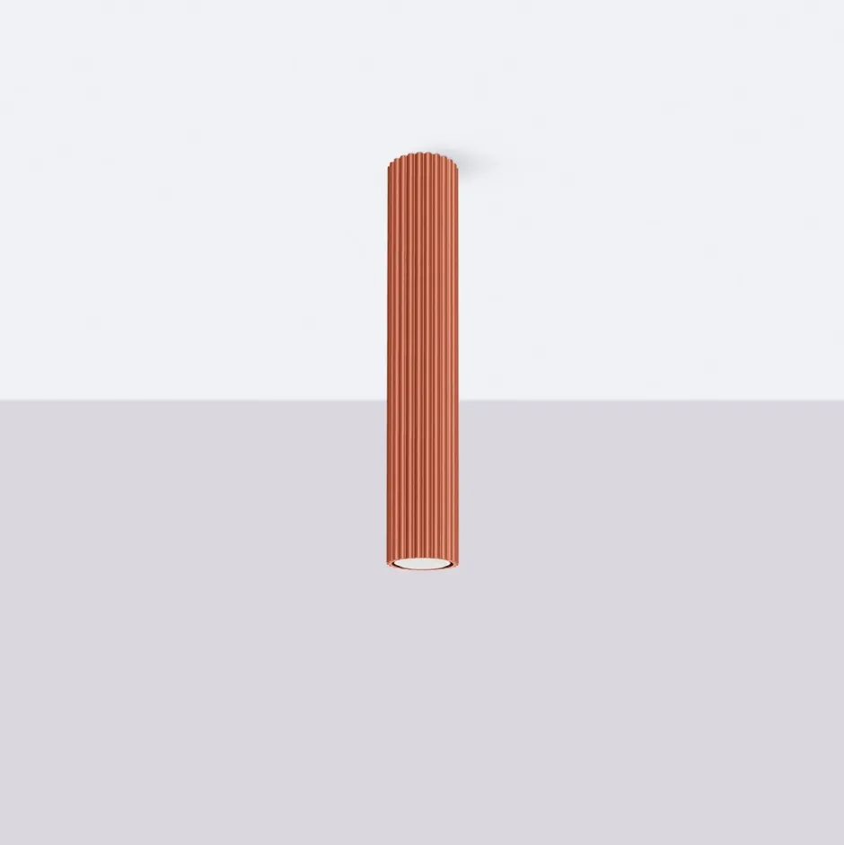 Sollux Deckenlampe schmal Ø 6,5 cm H: 40 cm Rot Modern Aluminium< Wohnzimmerlampen|Küchenlampen