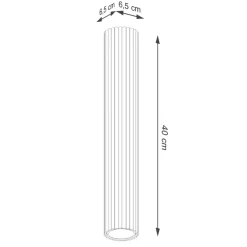 Sollux Deckenlampe schmal Ø 6,5 cm H: 40 cm Rot Modern Aluminium< Wohnzimmerlampen|Küchenlampen