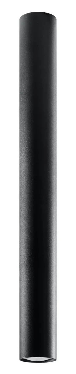 Sollux Deckenlampe Schwarz 60 cm hoch Ø 6 cm Zylinder GU10< Küchenlampen|Moderne Lampen