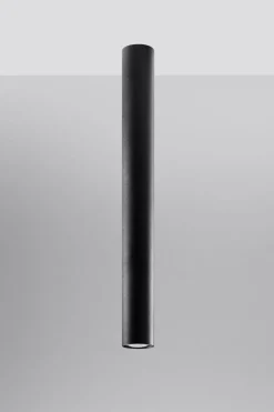 Sollux Deckenlampe Schwarz 60 cm hoch Ø 6 cm Zylinder GU10< Küchenlampen|Moderne Lampen