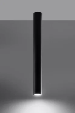 Sollux Deckenlampe Schwarz 60 cm hoch Ø 6 cm Zylinder GU10< Küchenlampen|Moderne Lampen