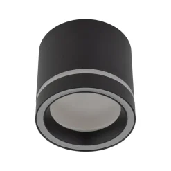 TK Lighting Deckenlampe Schwarz Aufputz Ø 8,5 cm klein Metall< Spots|Flurlampen