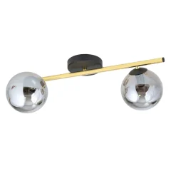 Emibig Deckenlampe Schwarz Grau Gold 55 cm klein< Deckenleuchten|Flurlampen