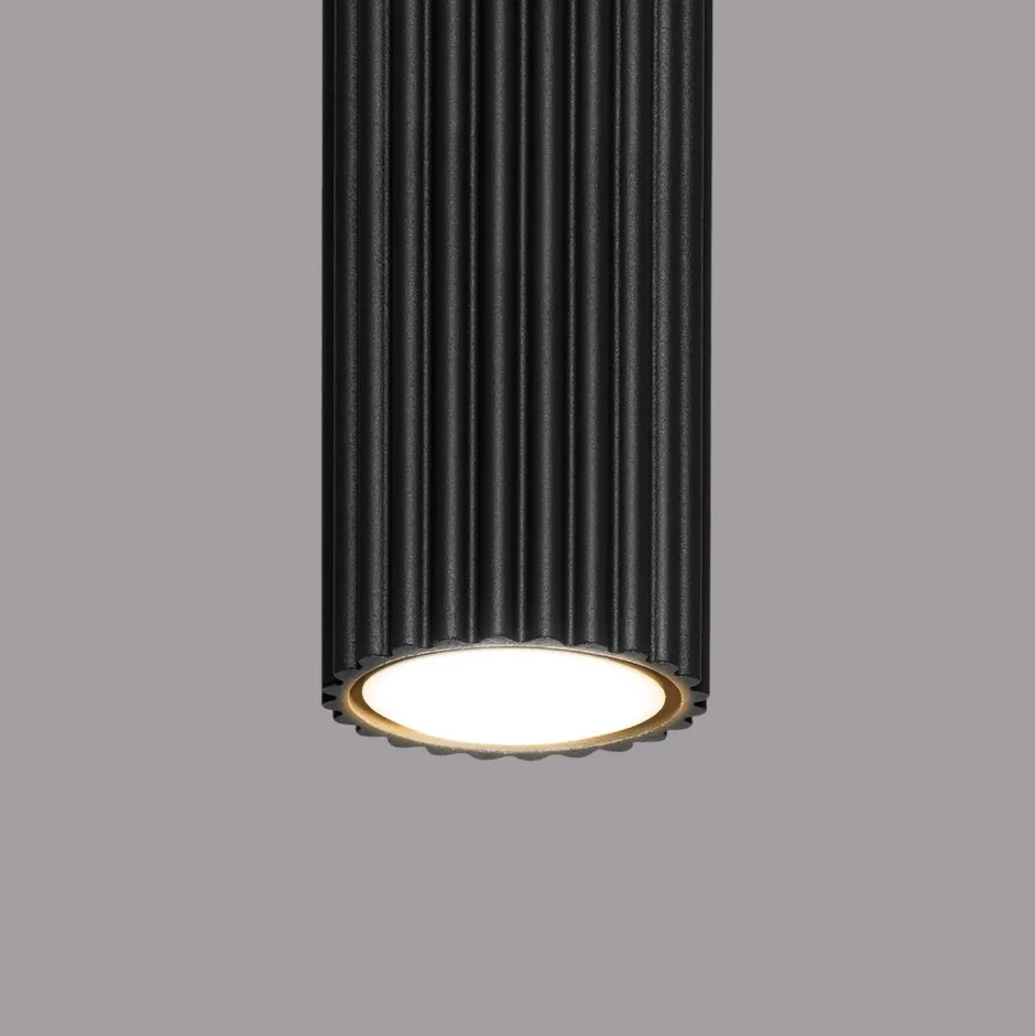 Wohnzimmerlampen|Küchenlampen*Sollux Deckenlampe Schwarz GU10 H: 60 cm Ø 6,5 cm schmal Aufputz